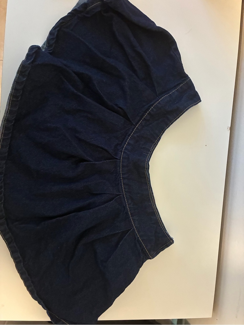 Denim&Co Dark Blue Denim Skort - Flared Skirt-Style Shorts